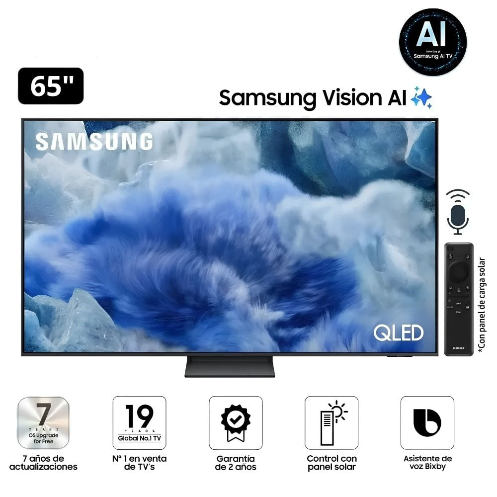 TELEVISOR SAMSUNG QLED 65 4K UHD Q8F Vision AI Smart TV QN65Q8FAAGXPE