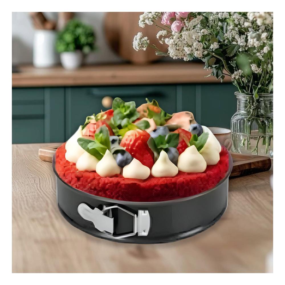 Moldes Desmontables de Horno Color Plateado con 3 Circulos y Medidas Variadas para Reposteria