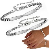 Pulsera De Parejas Mi Otra Mitad Novio Enamorados  Mujer y Hombre  Acero Inoxidable