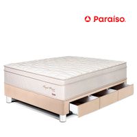 Cama Royal Prince Cajones 1.5 Plazas Champagne