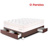 Cama Royal Cloud Cajones 2 Plazas Chocolate