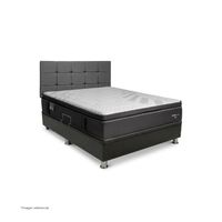 Dormitorio Praktibox Laqueado Cromopedic 1.5 Plazas Cuadros Gris Plata