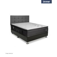 Dormitorio Praktibox Laqueado Cromopedic Queen  Cuadros Gris Plata
