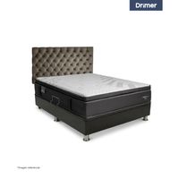 Dormitorio Praktibox Laqueado Cromopedic Queen Capitone Beige Vivid