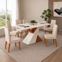 Juego De Comedor Carlota Off White