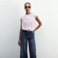 Blusa Mujer Sfera Top Plisado Rosa