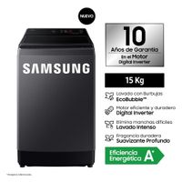 Lavadora Samsung EcoBubble 15Kg WA40F15E4CPE Gris Grafito
