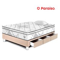 Cama Pocket Advance 1.5 Plazas con Cajones Champagne