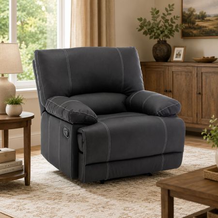 Sillon Reclinable Braulio Con Masaje Gris
