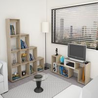 Mesa de TV Extensible 40"" + Biblioteca Escalera - Rovere