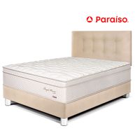 Juego de Dormitorio Paraíso Royal Prince 1.5 Plazas Champagne + 1 almohada viscoelástica
