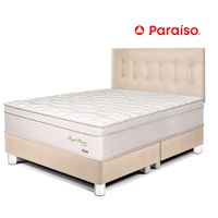 Juego de Dormitorio Paraíso Royal Prince Queen Champagne + 2 almohadas viscoelásticas