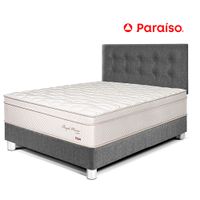 Juego de Dormitorio Paraíso Royal Prince 2 Plazas Acero + 2 almohadas viscoelásticas