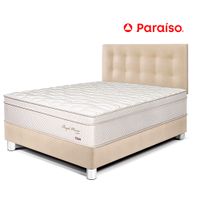Juego de Dormitorio Paraíso Royal Prince 2 Plazas Champagne + 2 almohadas viscoelásticas