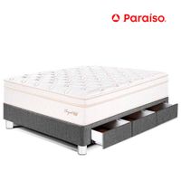 Cama Royal Cloud con cajones 1.5 plz