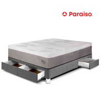 Cama con Cajones Balanzze 2 Plazas Gris