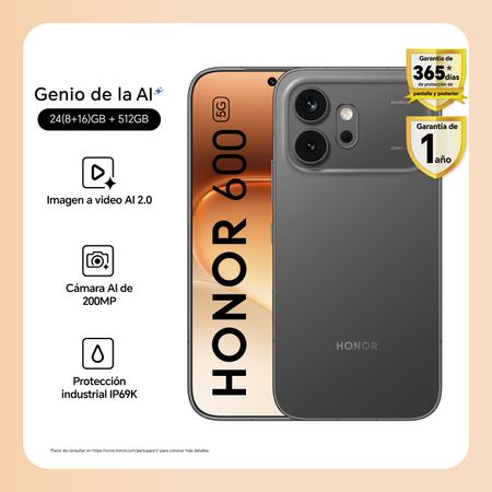 Celular Honor 600 8GB + 512GB Black
