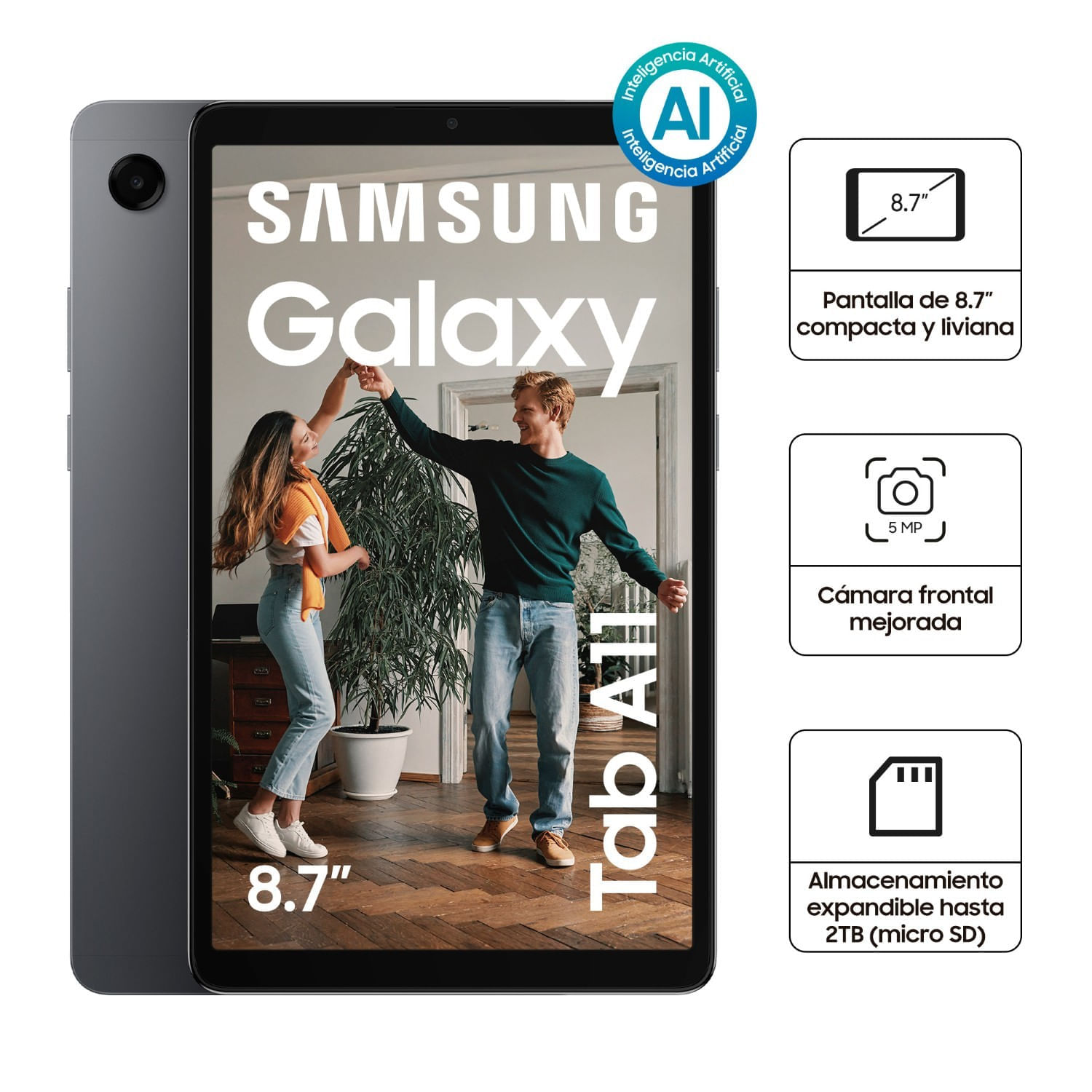 Tablet Samsung Galaxy Tab A11 8.7"" 4GB + 64GB Gris