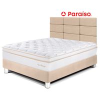 Dormitorio Royal Dynasty 1.5 Plazas + Cabecera Blocks Champagne
