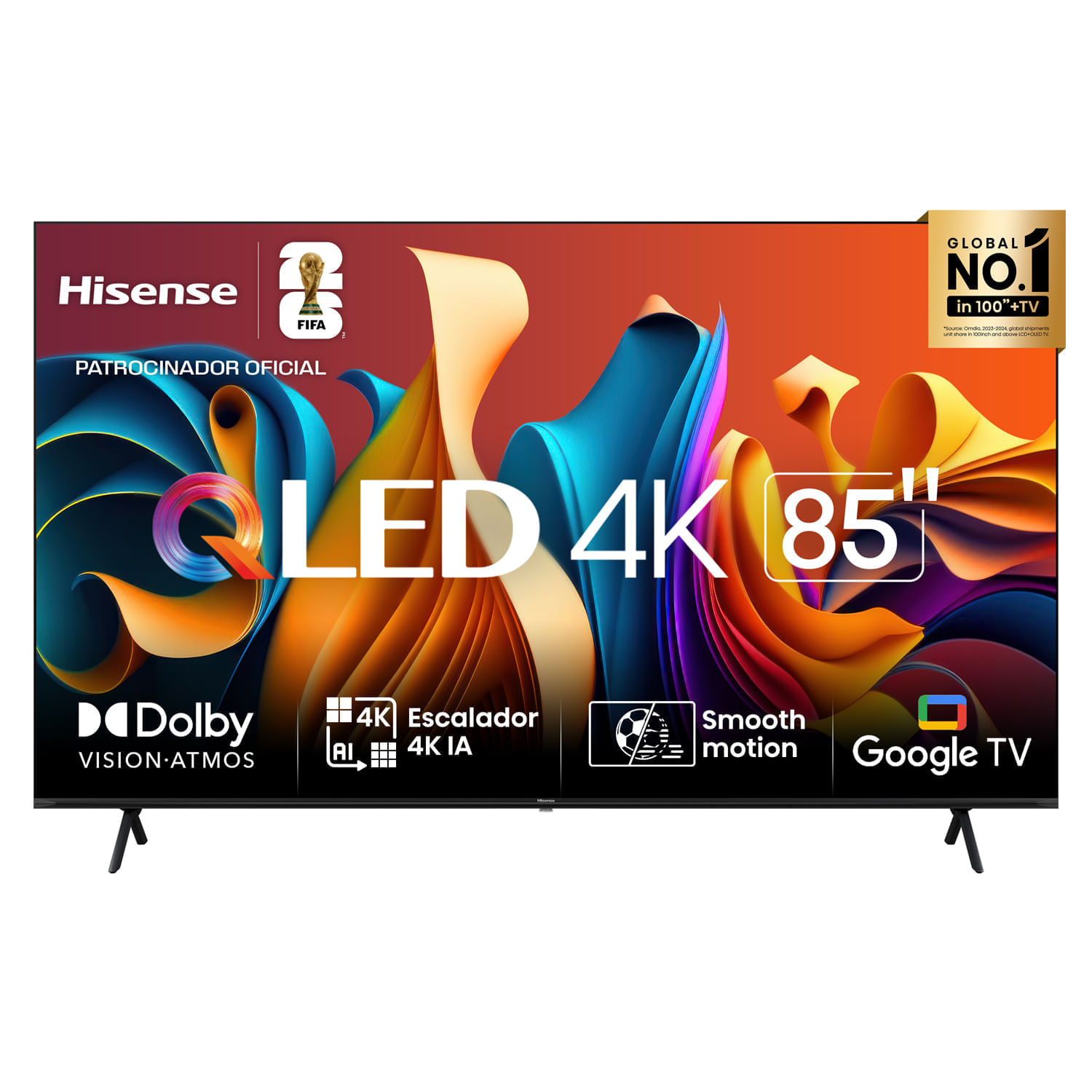 Televisor Hisense 85"" 85Q6N 4K UHD QLED  Google Tv