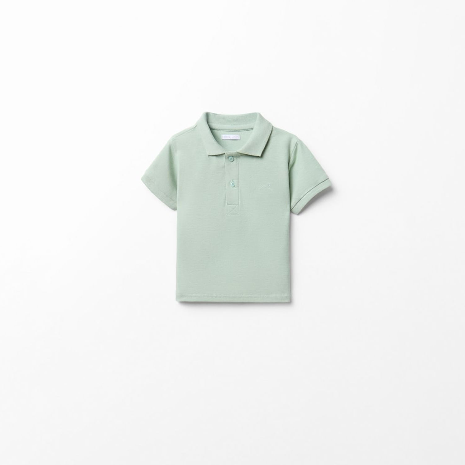 Polo Bebe Niño Sfera Manga Corta Liso Basico Verde Claro 3-4