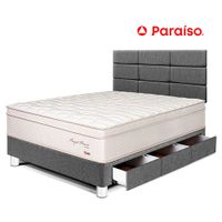 Dormitorio Royal Prince Cajones 1.5 Plazas Cabecera Blocks Gris