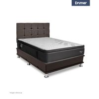 Dormitorio Cuadros Futurepedic 2 Plazas + Almohadas + Protector Marrón
