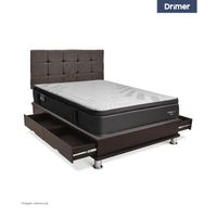 Dormitorio Cuadros Futurepedic Queen + Almohadas + Protector Marrón