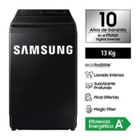 Lavadora Samsung EcoBubble 13 KG Negra WA13CG5441BVPE