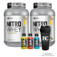 COMBO UNIVERSE NUTRITION - 2 NITRO WHEY 1 KG. VAINILLA Y SHAKER