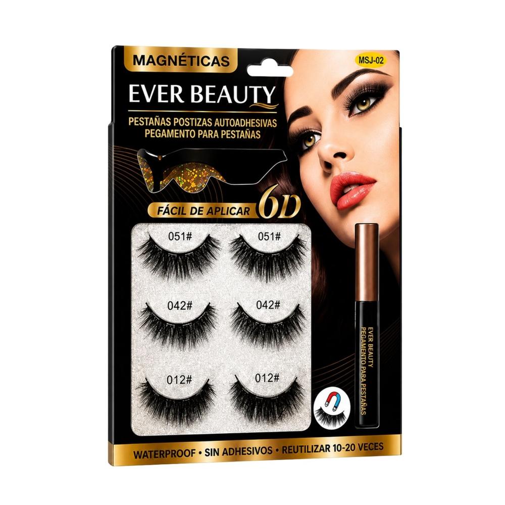 kit de Pestañas Magnéticas 6D 51# 42# 12# - Ever Beauty
