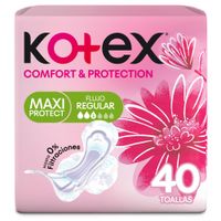 Toallas Femeninas KOTEX Comfort y Protección Maxi Paquete 40un