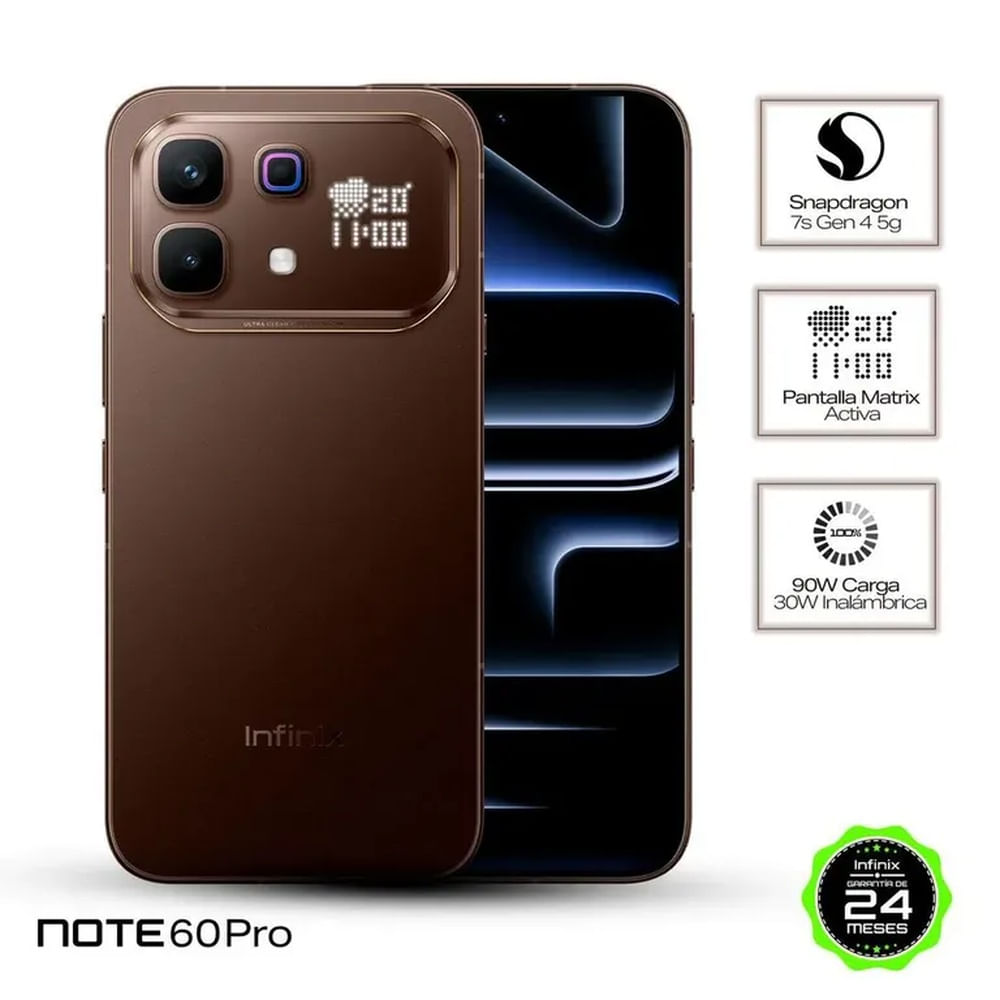 Infinix Note 60 Pro 5G, 8Gb de Ram - 256Gb, Color Marrón Moca Marrón