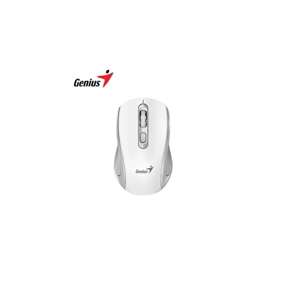 Mouse Inalámbrico Genius NX-8025S AI Copilot Silencioso Ergonómico Blanco y Gris