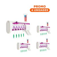 Pack4 Higienizador Dental Recargable con Luz Violeta Y Regalo Sticker