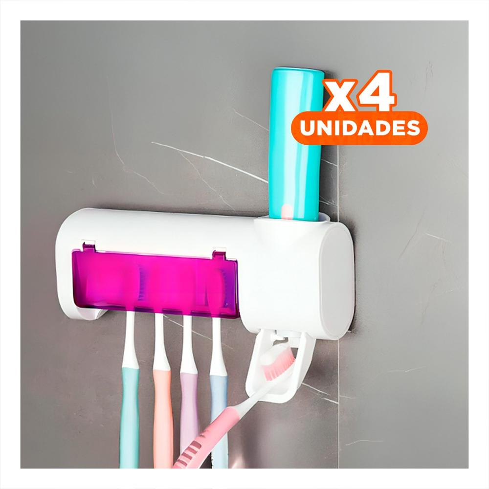 Pack4 Higienizador Automatico para Cepillos con Dispensa Y Papel Regalo