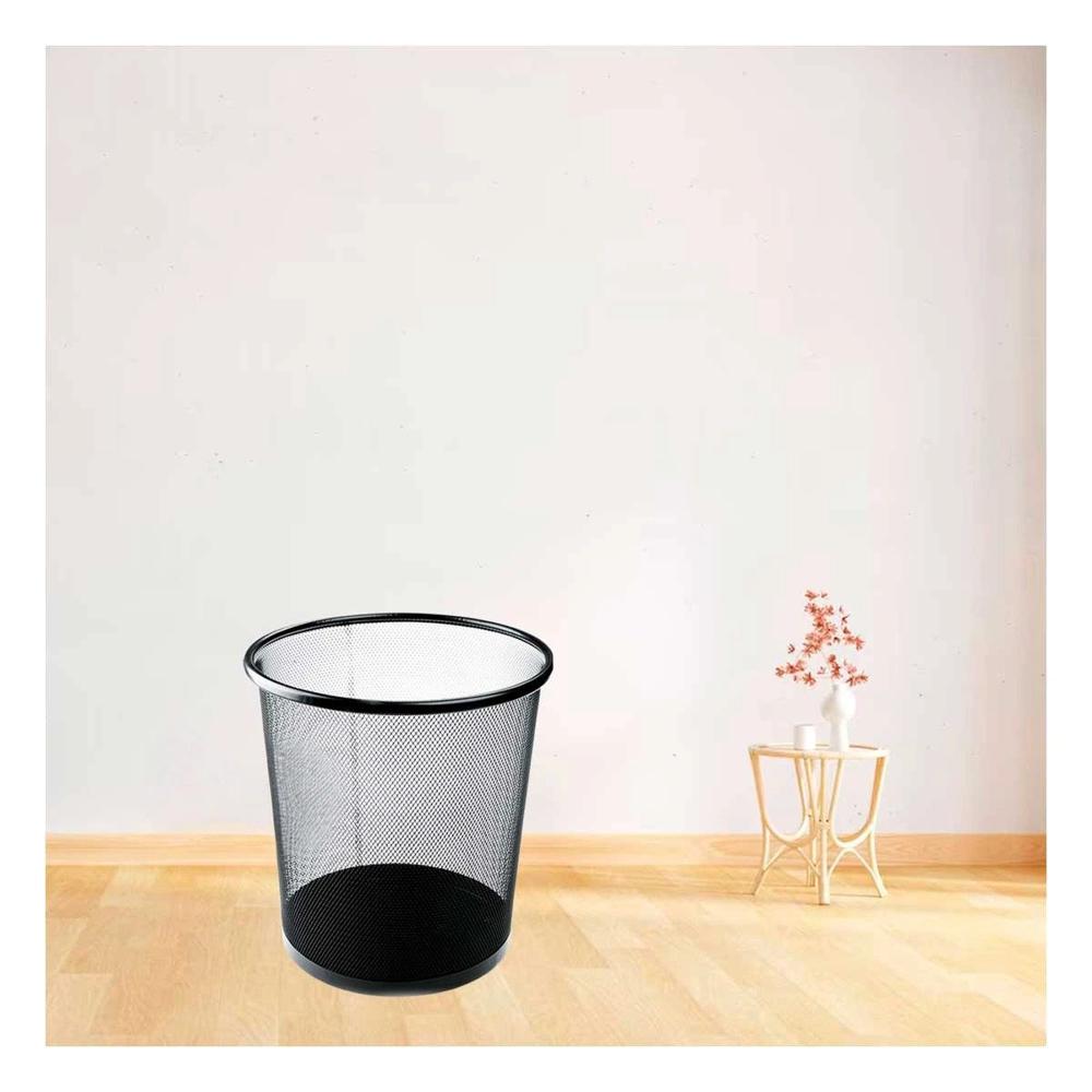 Papelera para Residuos Circular Negro Compacta y Facil de Limpiar Y Regalo Sticker