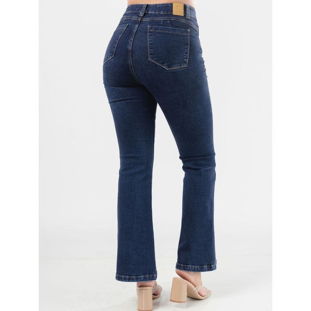 Nanamika Jean Flare Stretch Tiro Medio Mujer Alexha Azul Oscuro 32