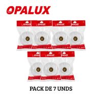 Wall Socket E27 Oval Blanco Opalux - Pack de 7 unds