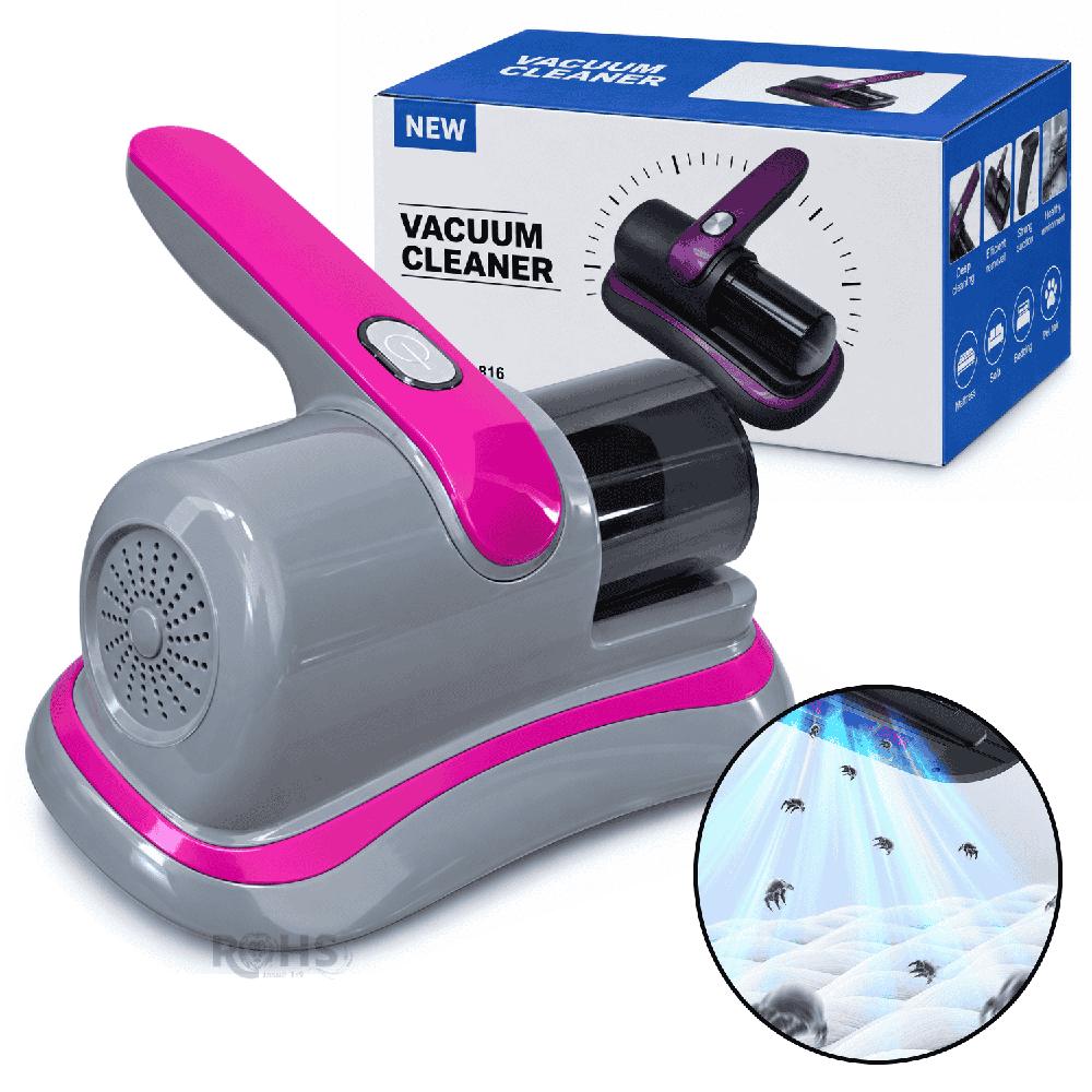 Aspiradora Anti Ácaros Para Colchones Sofás Y Tapicería Con Luz UV Filtro Lavable Portátil