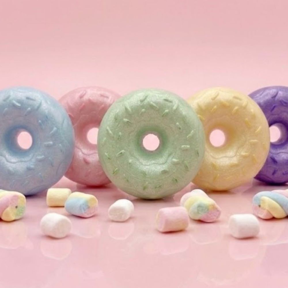 JABON DE CALENDULA LAVANDA Y MANZANILLA forma DONUT - P. NIÑOS x 2 UN. - PRODUCTO NATURAL