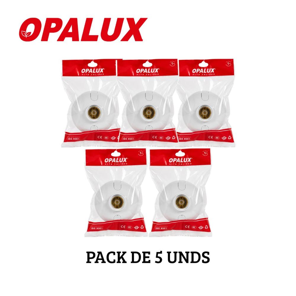 Wall Socket E27 Oval Blanco Opalux - Pack de 5 unds