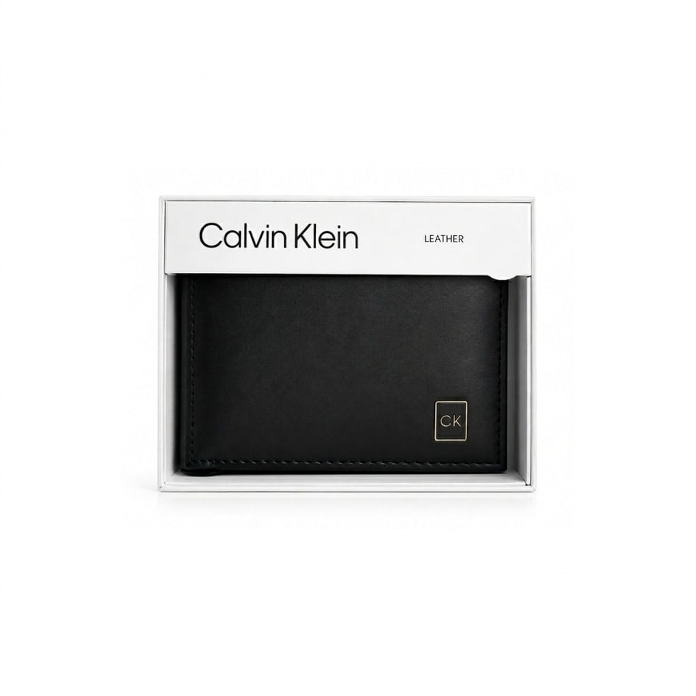 Billetera de hombre Calvin Klein elegante y duradera negra