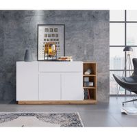 APARADOR ARCELOR 3 PUERTAS 1 CAJON BLANCO ROBLE 163CM