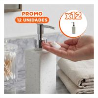 Pack12 Dosificador para Jabon de Manos Rectangular Color Blanco 20.5x5.8 cm YPapel Regalo