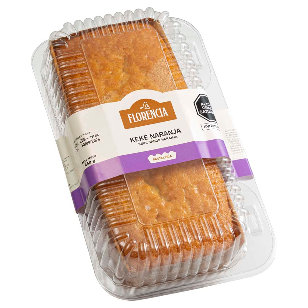 Keke de Naranja Rectangular LA FLORENCIA x und.