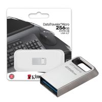 USB Plateado Kingston DataTraveler Micro 256GB USB 3.2 Gen 1 Metálica Ultraportátil