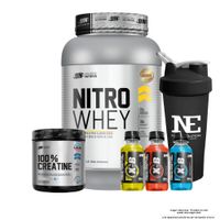 COMBO UNIVERSE NUTRITION - NITRO WHEY 1 KG. VAINILLA  Y CREATINE 500GR. Y SHAKER