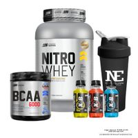 COMBO UNIVERSE NUTRITION - NITRO WHEY 1 KG. CHOCOLATE Y BCAA 6000 490GR. FRUIT PUNCH Y SHAKER