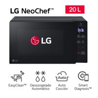 Horno Microondas LG 20L MS2032GAS EasyClean Negro